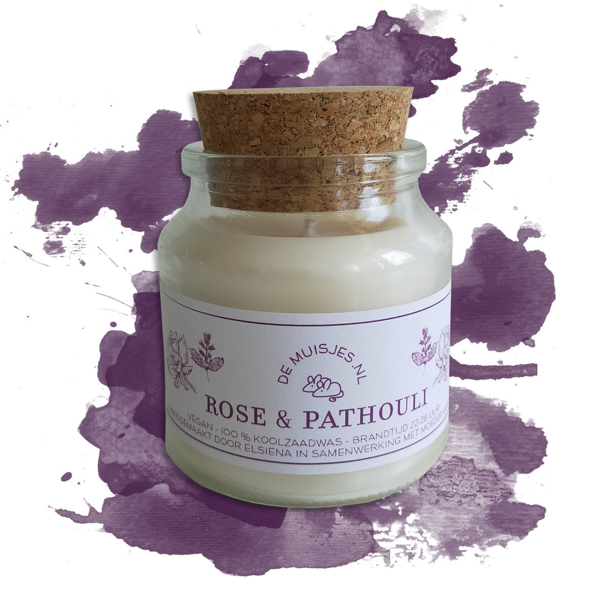 Geurkaars - Rose & Pathouli