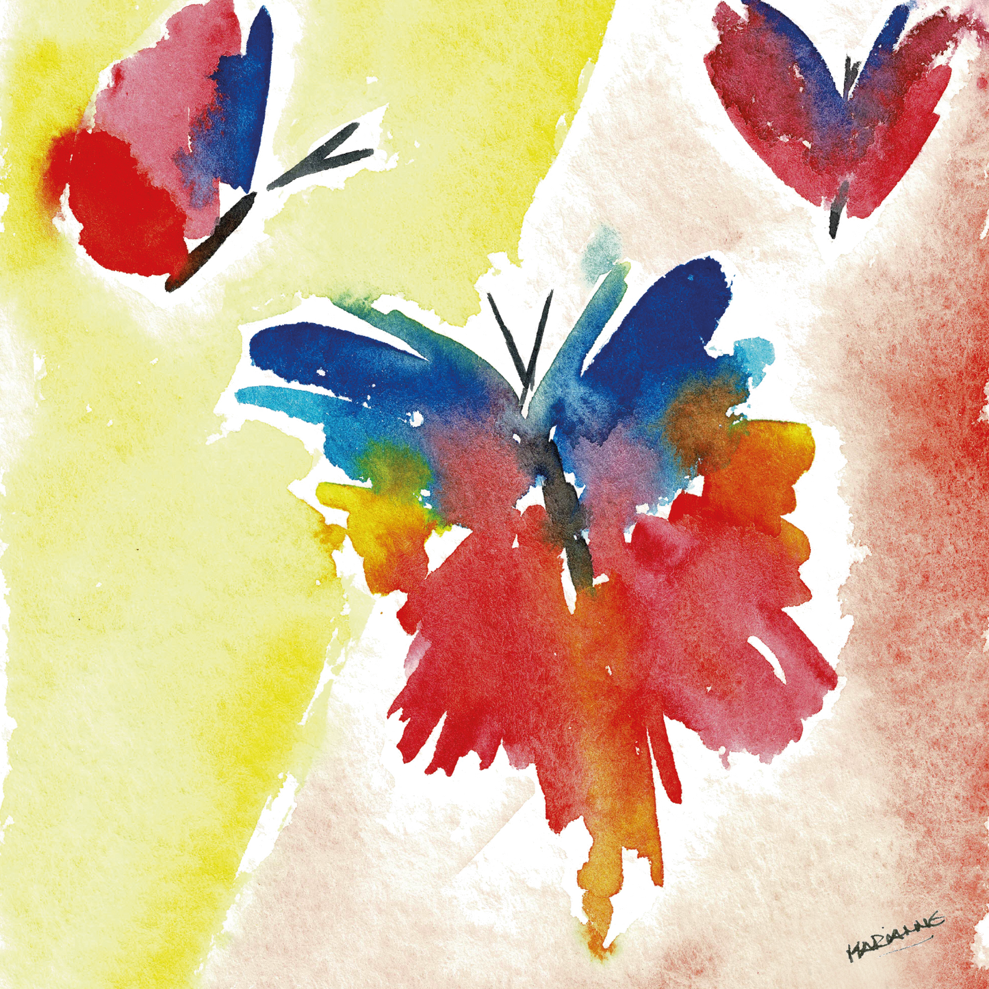 Vlinders aquarel