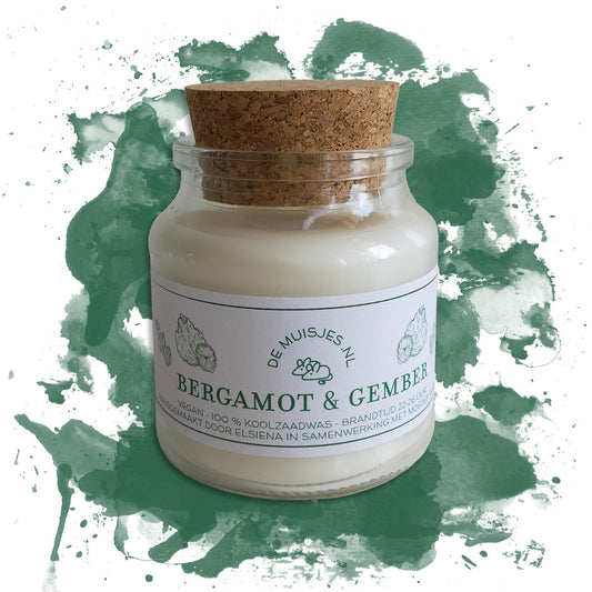 Kaars met Verhaal: Geurkaars - Bergamot & Gember