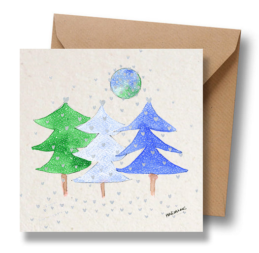 Verzilverde Kerstbomen